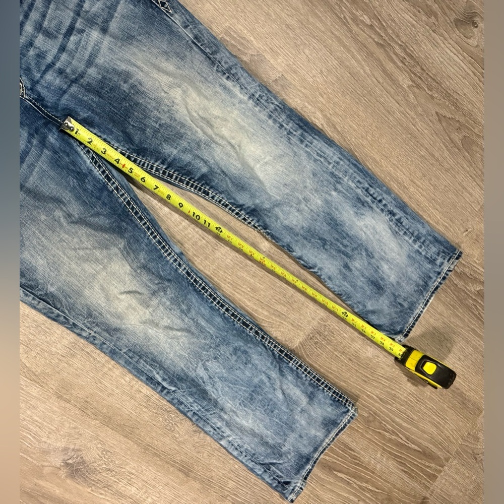 Rock Revival Elaina Bootcut Jeans 36x30 Medium Wash Distressed Denim - Picture 6 of 8